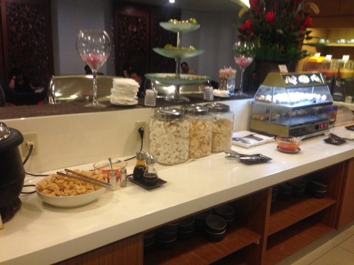 Food selections at Emerald Sky Lounge Soekarno-Hatta International Airport Jakarta 